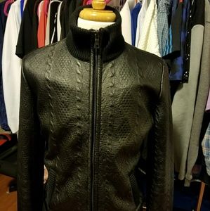 GUESS MENS LEATHER JACKET