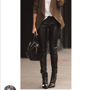ZARA leather zip pants size S black ZARA leather zip pants size S black