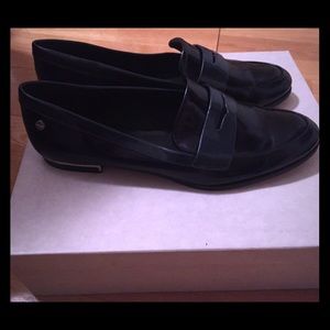 Navy Calvin Klein penny loafers. Size 9