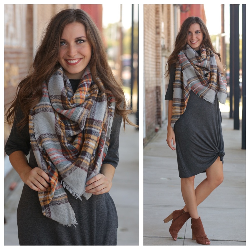 ✨LAST ONE✨Soft Plaid Blanket Scarf - Picture 5 of 8