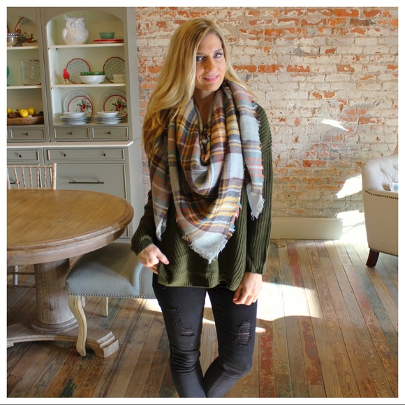 ✨LAST ONE✨Soft Plaid Blanket Scarf - Picture 6 of 8