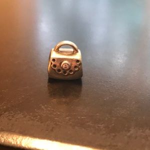 Pandora purse with pink cz charm