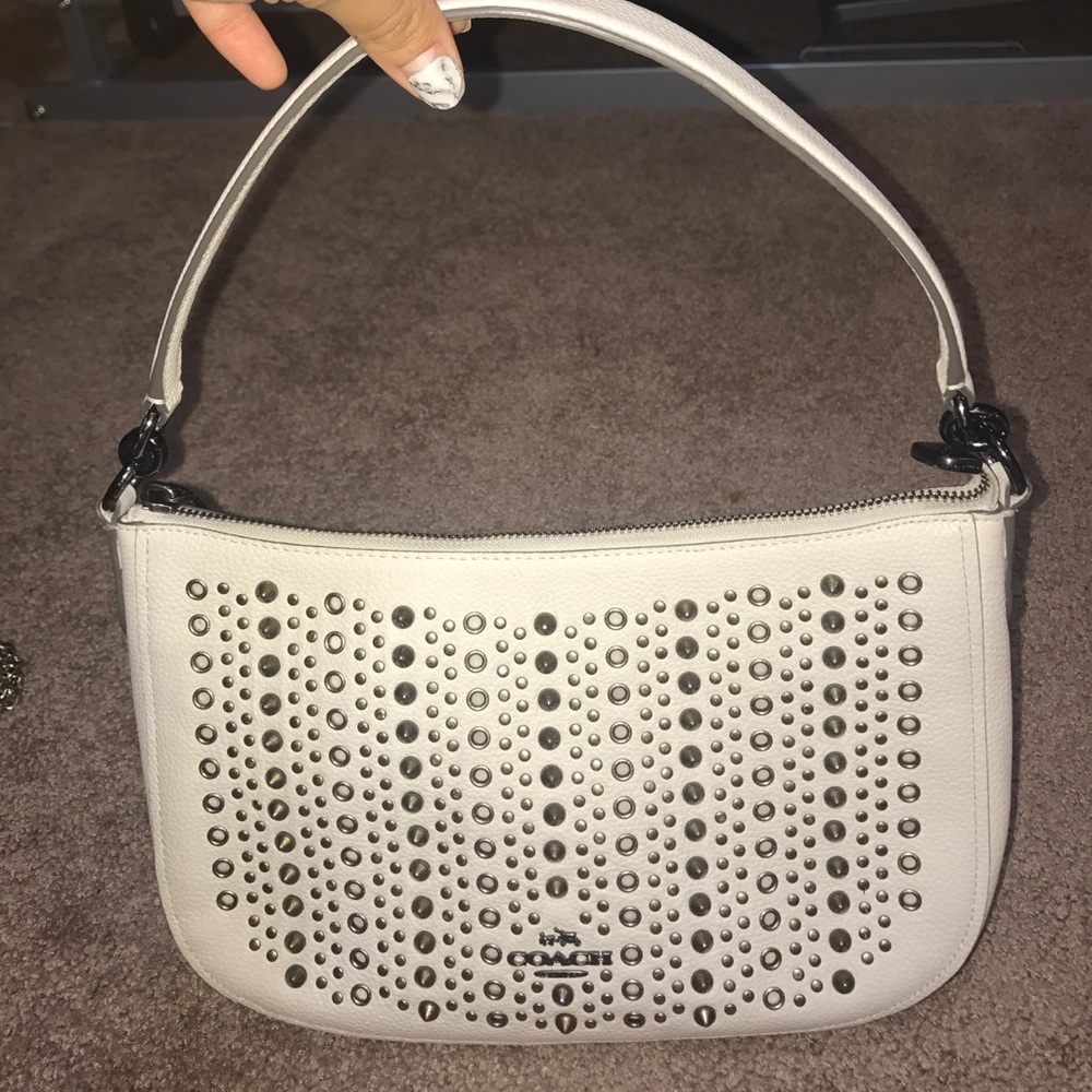 Coach studded Chelsea shoulder bag white