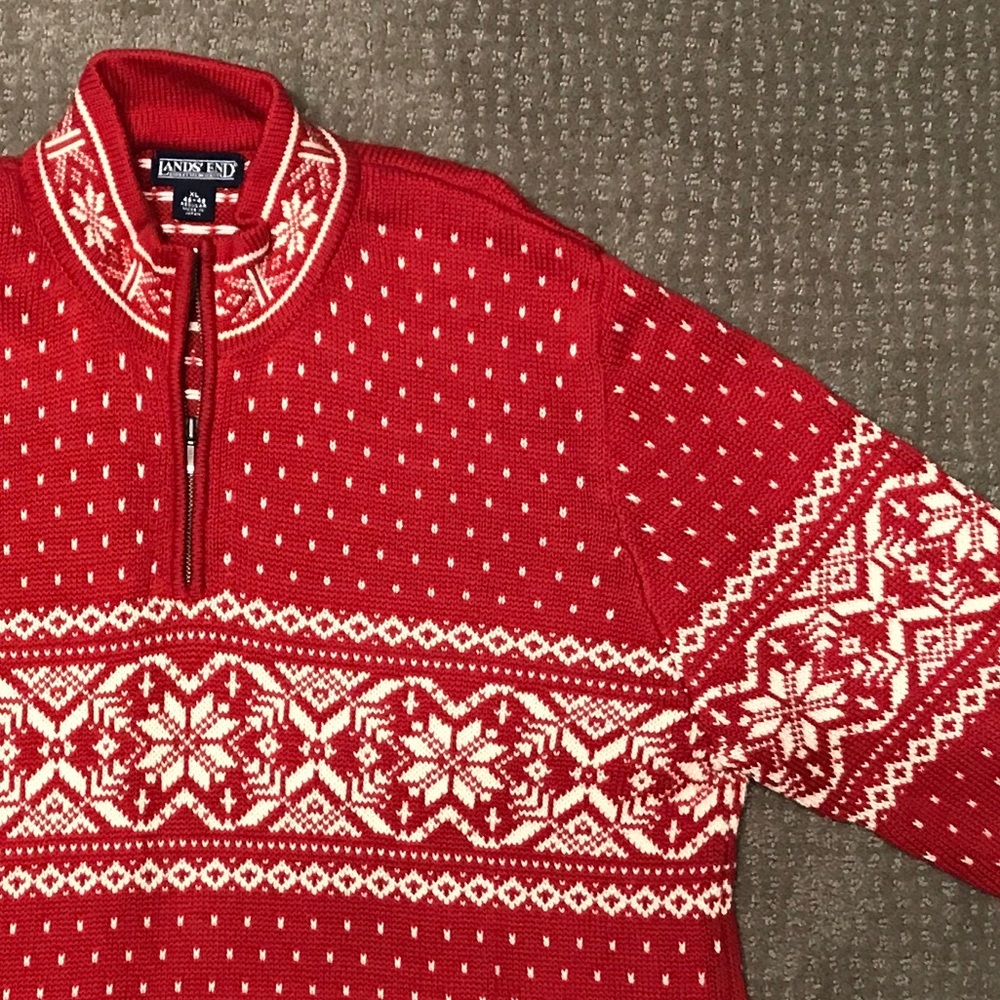Lands' End nordic print sweater