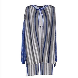 Blue stripes fine knit cardigan NWT