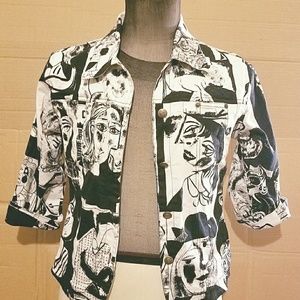Abstract face jacket