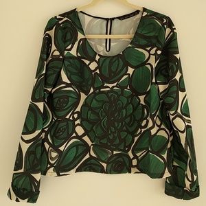 ZARA all over printed blouse