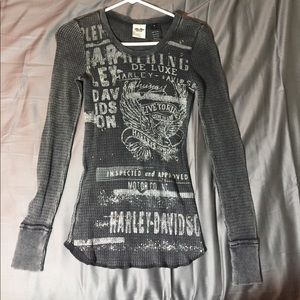 Harley Davidson Long Sleeved Waffle Tee