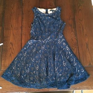 Juniors Lace Fit & Flare Dress