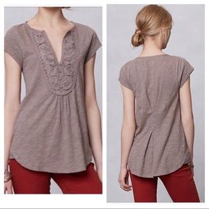 Anthropologie Meadow Rue Lace Yoke Top Anthropologie Meadow Rue Lace Yoke Top