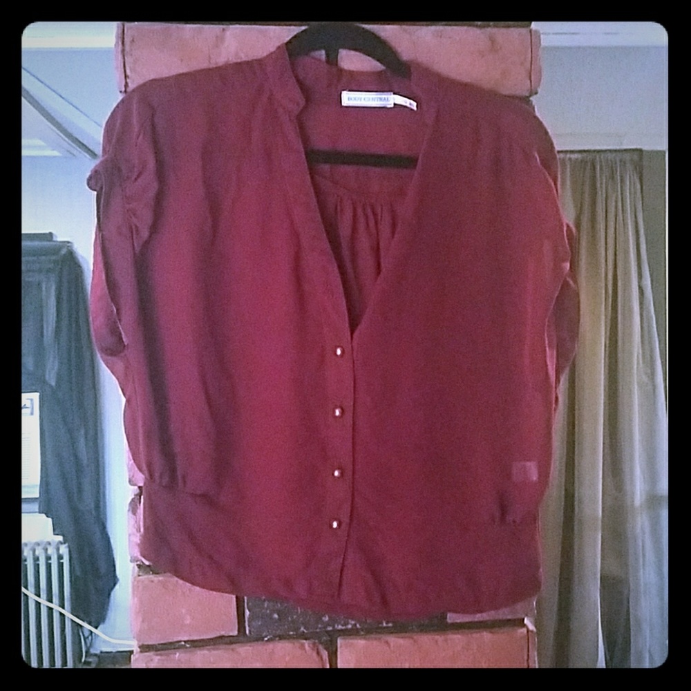 Maroon chiffon top
