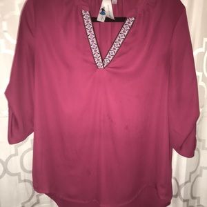 Beautiful business shirt with tribal neck detail Beautiful business shirt with tribal neck detail