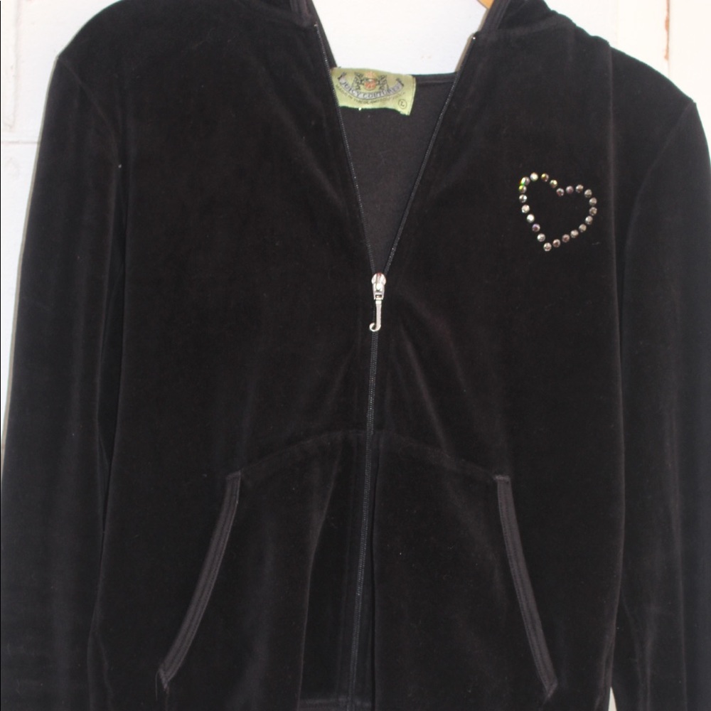 Velour Juicy Couture bedazzled hoodie