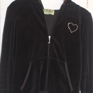 Velour Juicy Couture bedazzled hoodie Velour Juicy Couture bedazzled hoodie