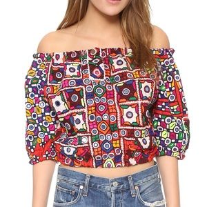 Mochi embroidered mirror off shoulder top Mochi embroidered mirror off shoulder top