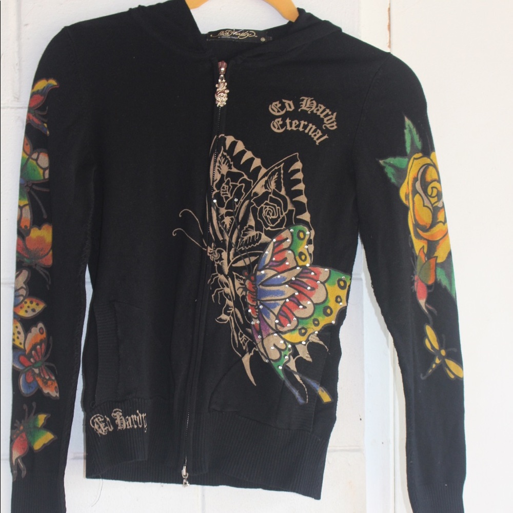 Velour Ed Hardy Vintage Hoodie