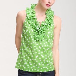 NWOT Kate Spade Lucille Ruffle Tennis Ball Tank NWOT Kate Spade Lucille Ruffle Tennis Ball Tank