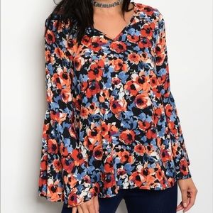 !!COMING SOON!! Floral Bell Sleeve Blouse !!COMING SOON!! Floral Bell Sleeve Blouse