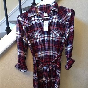 Gap maternity plaid dress