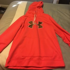 Pink camouflage under armour hoodie