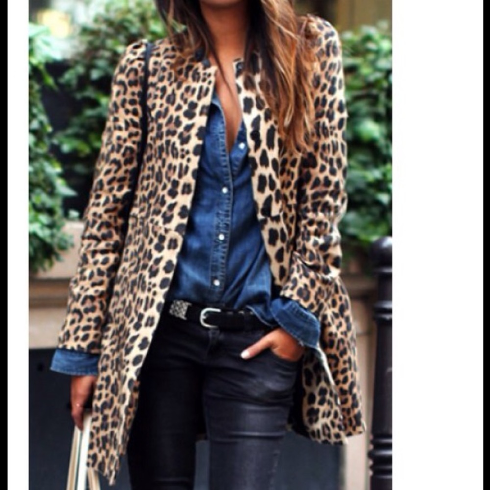 🎉2X HP🎉Animal print Chic boutique coat. - Picture 1 of 5