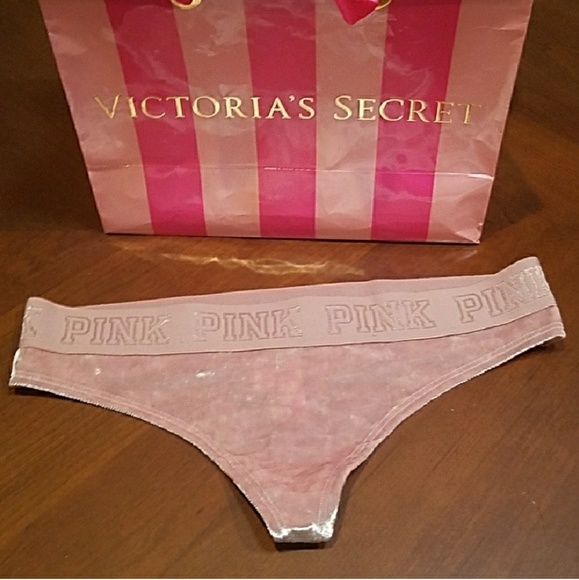 Panties Victoria S Secret Pink Logo Black White Thong Pantie