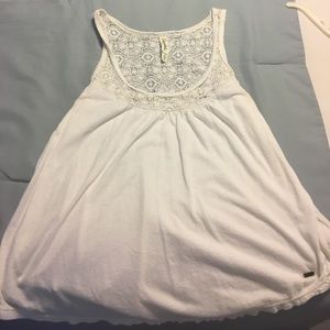 White Lacey tank