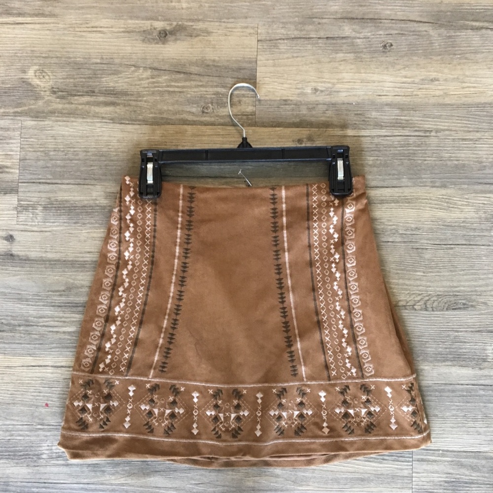 Abercrombie and fitch tribal suede skirt