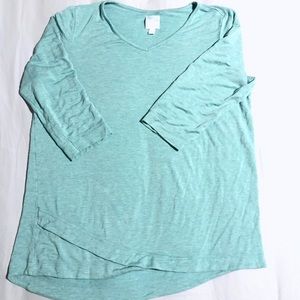 Dress Barn Sunday Collection Teal Top