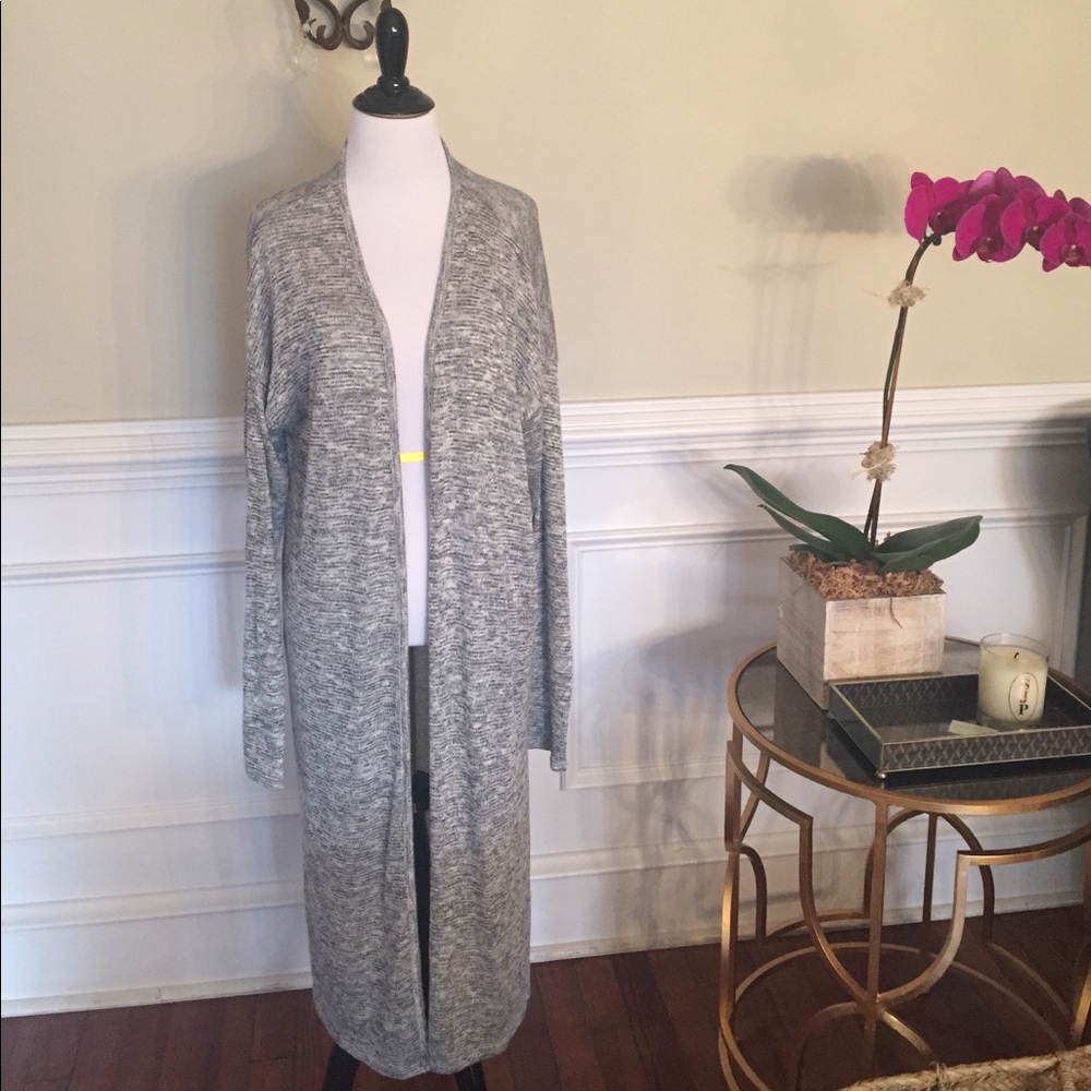 Long heathered grey cardigan/duster