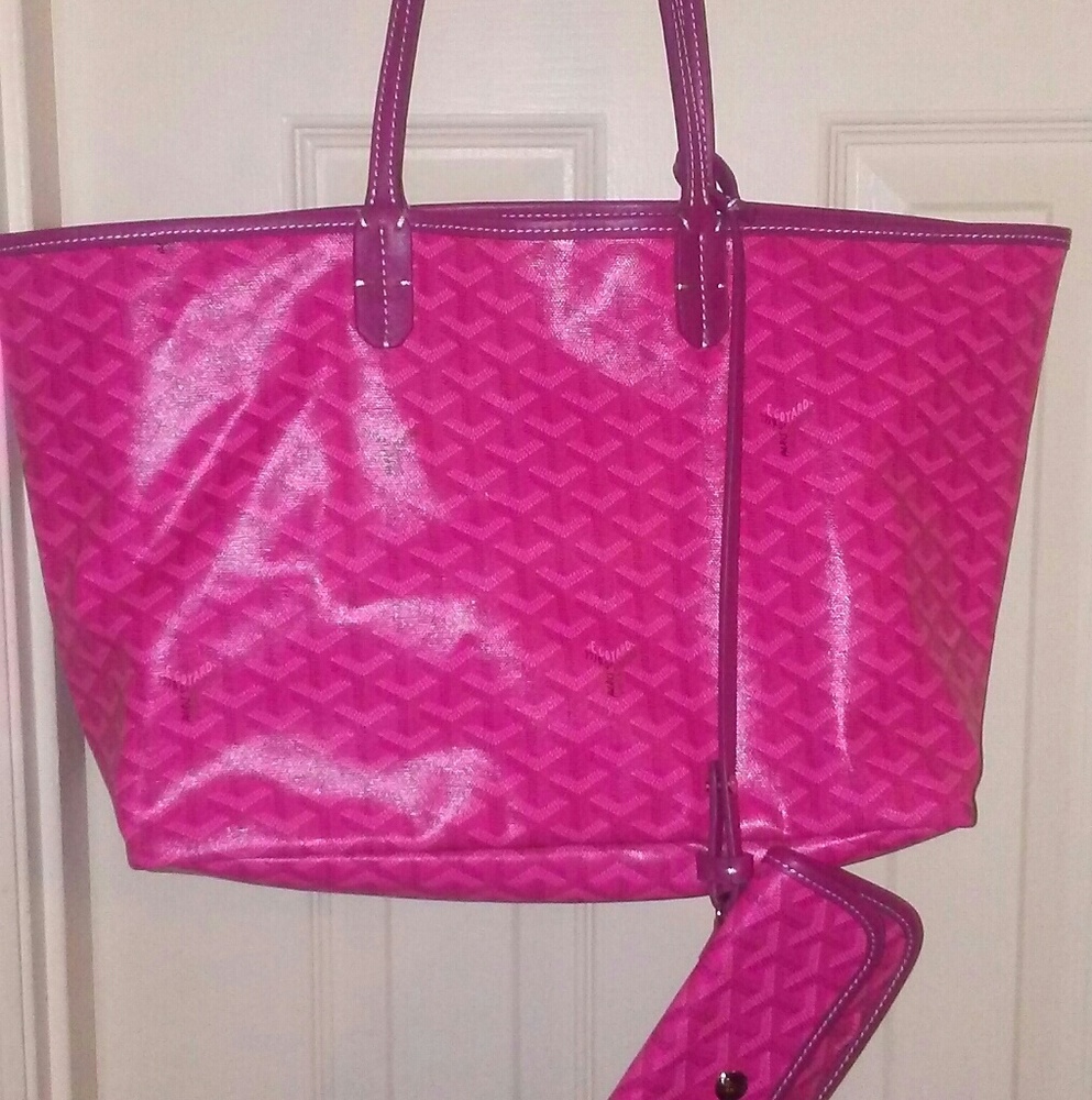 Goyard St. Louis PM tote.  Rose Red
