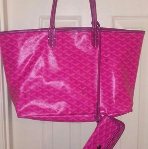 Goyard St. Louis PM tote.  Rose Red