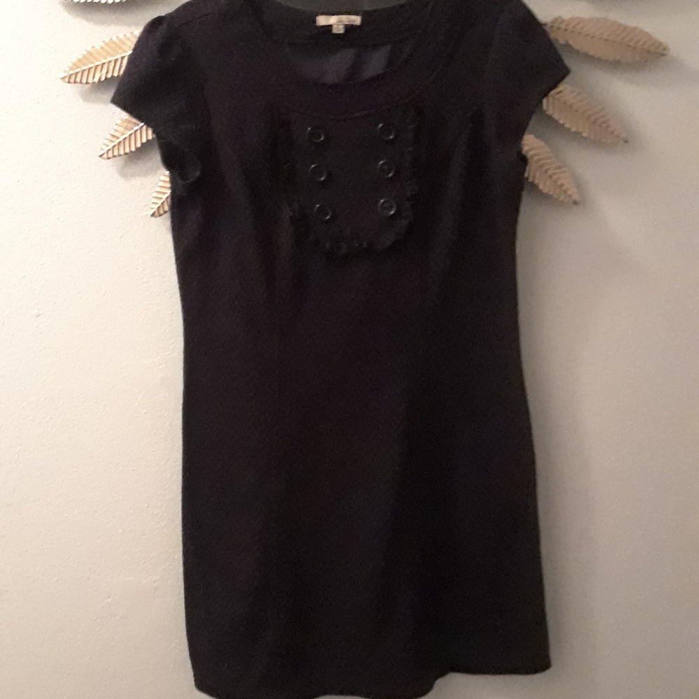 Purple and black sweater dress