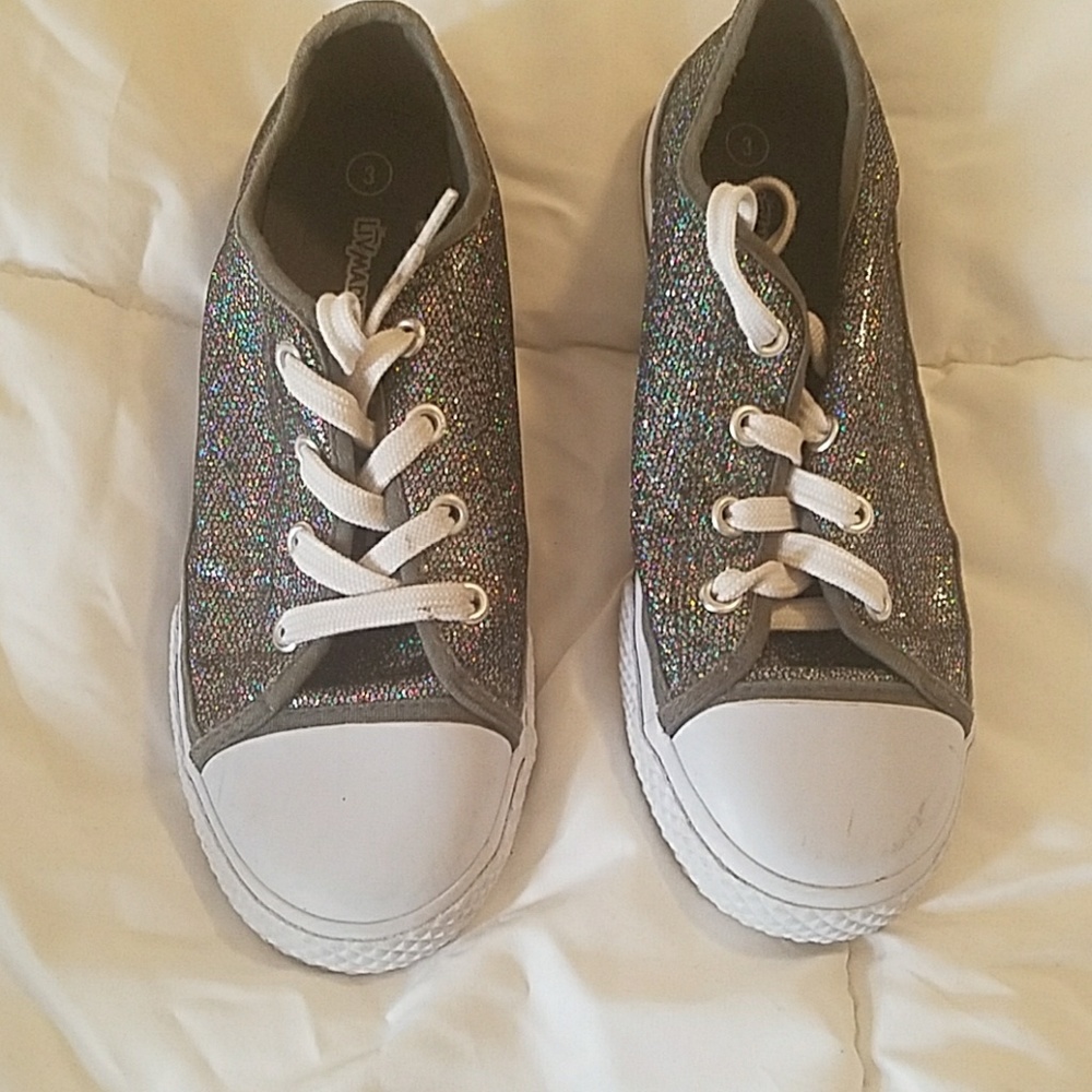 Grey shimmery shoes