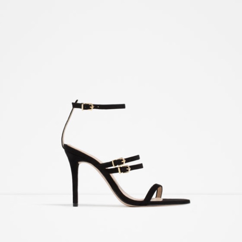 Zara Strappy Black Sandal