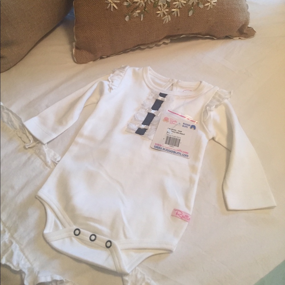 White Henley flutter Bodysuit