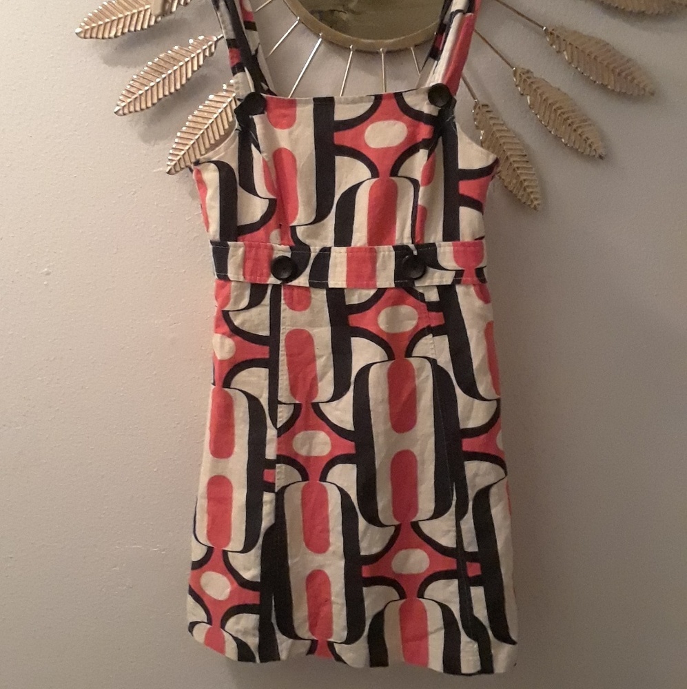 Mini dress with 60's pattern