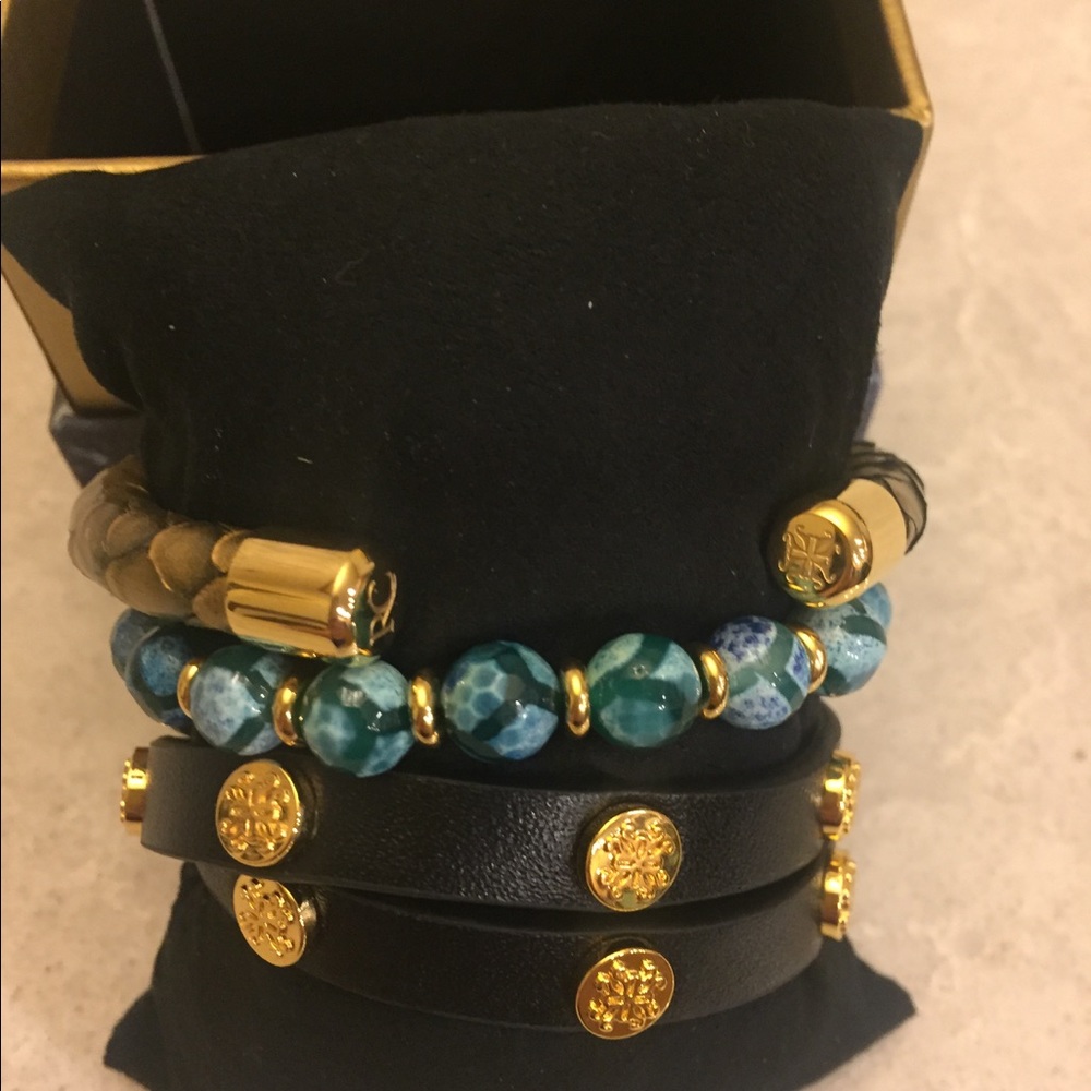 Rustic cuff ~ 3 bracelet set - Picture 3 of 3