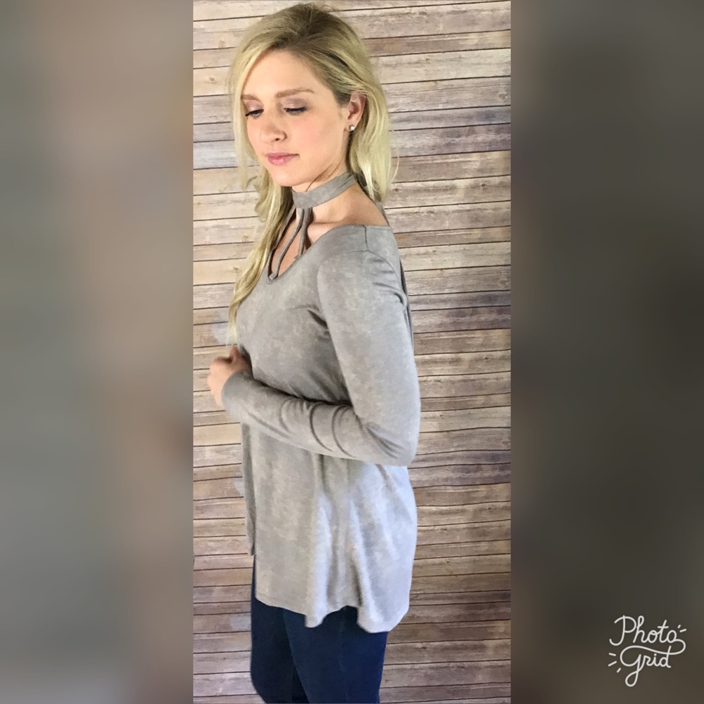 ‼️Sale‼️Cage Tie Neck Tunic - Picture 3 of 4