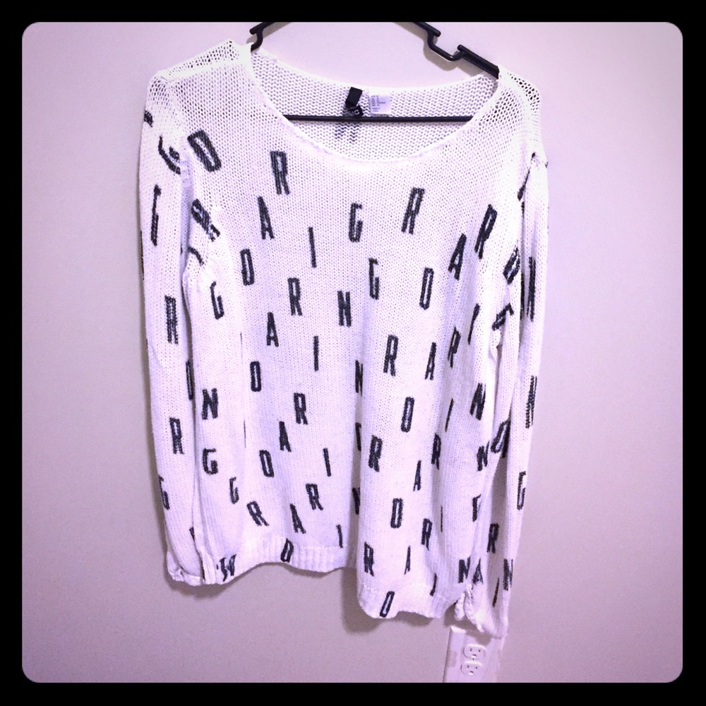 Letter sweater