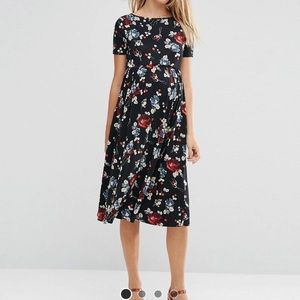 ASOS maternity floral midi dress