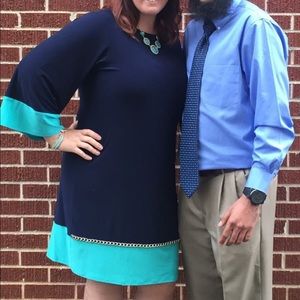 Beautiful navy/teal dress