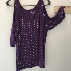 Blouse 3/4 sleeve peek a boo sleeve