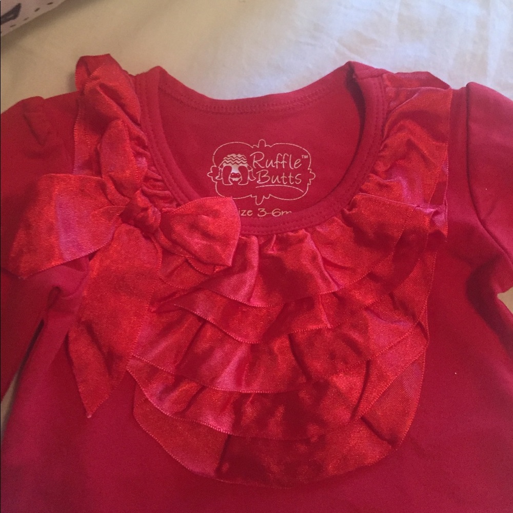 Red Ruffle Top - Picture 2 of 4