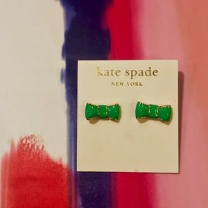 ⚡️SALE⚡️ Kate Spade Green Bow Tie Earrings