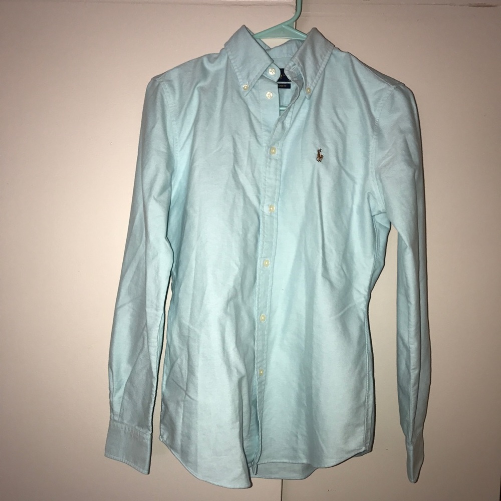 Light Blue Button Down Polo