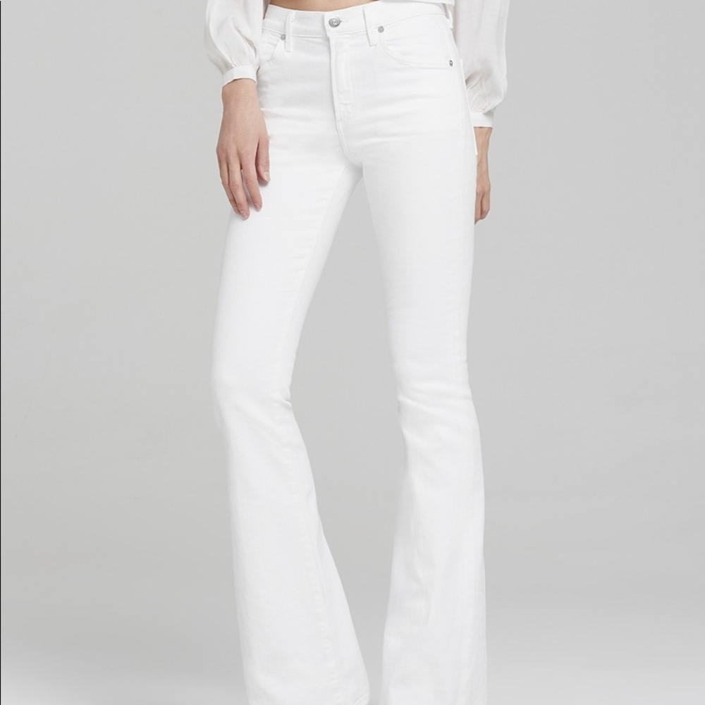 Citizens of Humanity White Flare Jeans