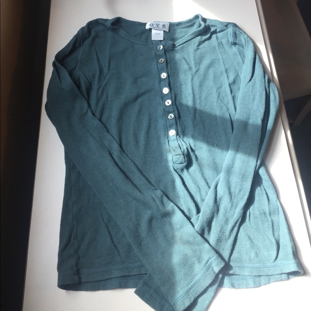 Green Thermal Long Sleeve Shirt