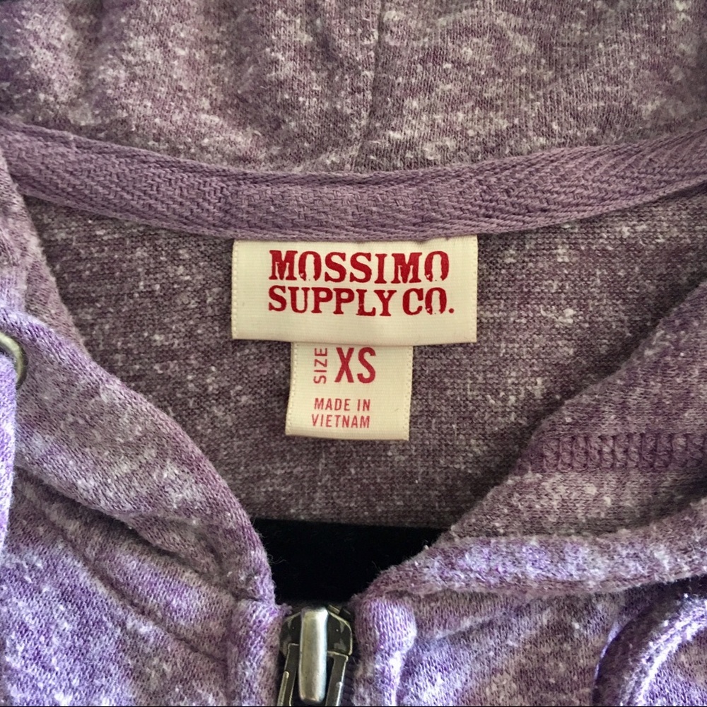 Comfortable Lavender Jersey Knit Full-Zip Hoodie - Picture 4 of 4