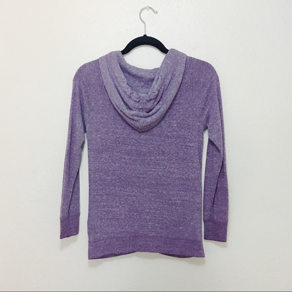 Comfortable Lavender Jersey Knit Full-Zip Hoodie - Picture 3 of 4